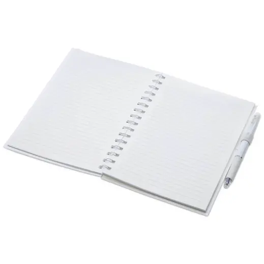 Santhome Eternity Reusable Notebook & Pen Set White Open